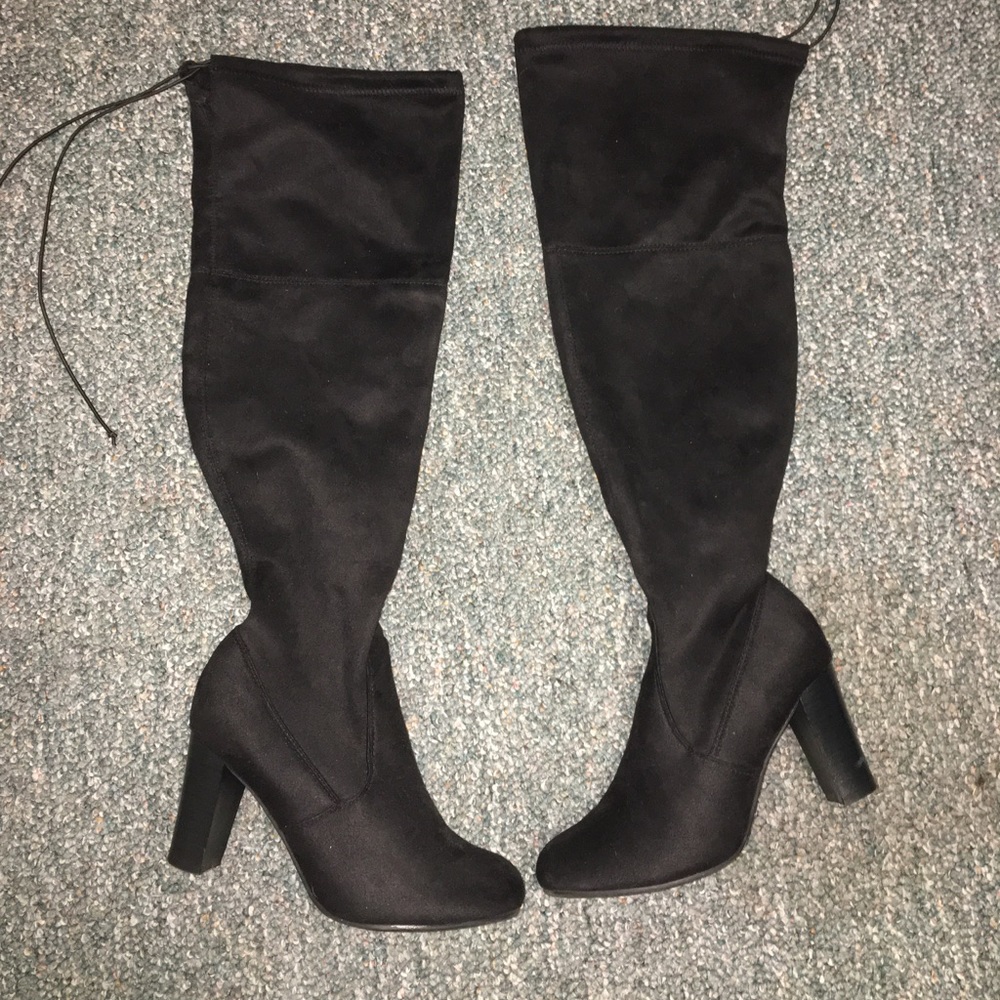Over the knee/thigh high faux suede boots